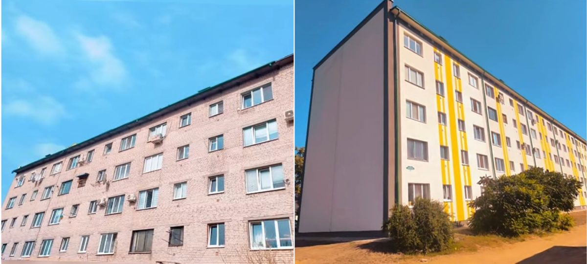 Капитальный ремонт дома на улице ГОБК, 52 в Бресте. Коллаж BGmedia