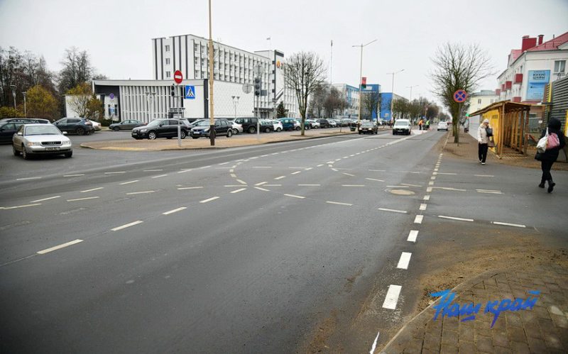Новая разметка на улице Советской в Барановичах