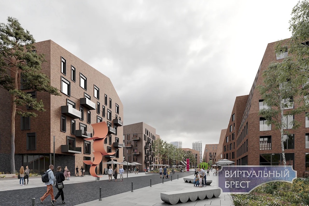 Проект жилого квартала в Бресте в районе Задворцы.