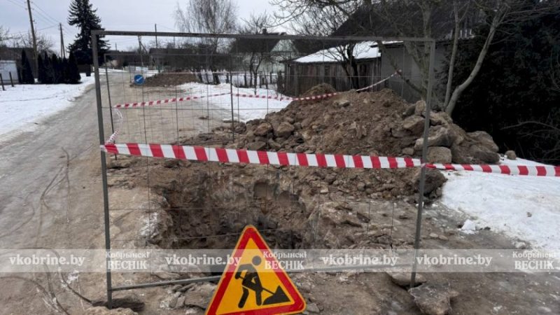 Замерзшие трубы в деревне Борисово Кобринского района. 18 февраля 2026 года